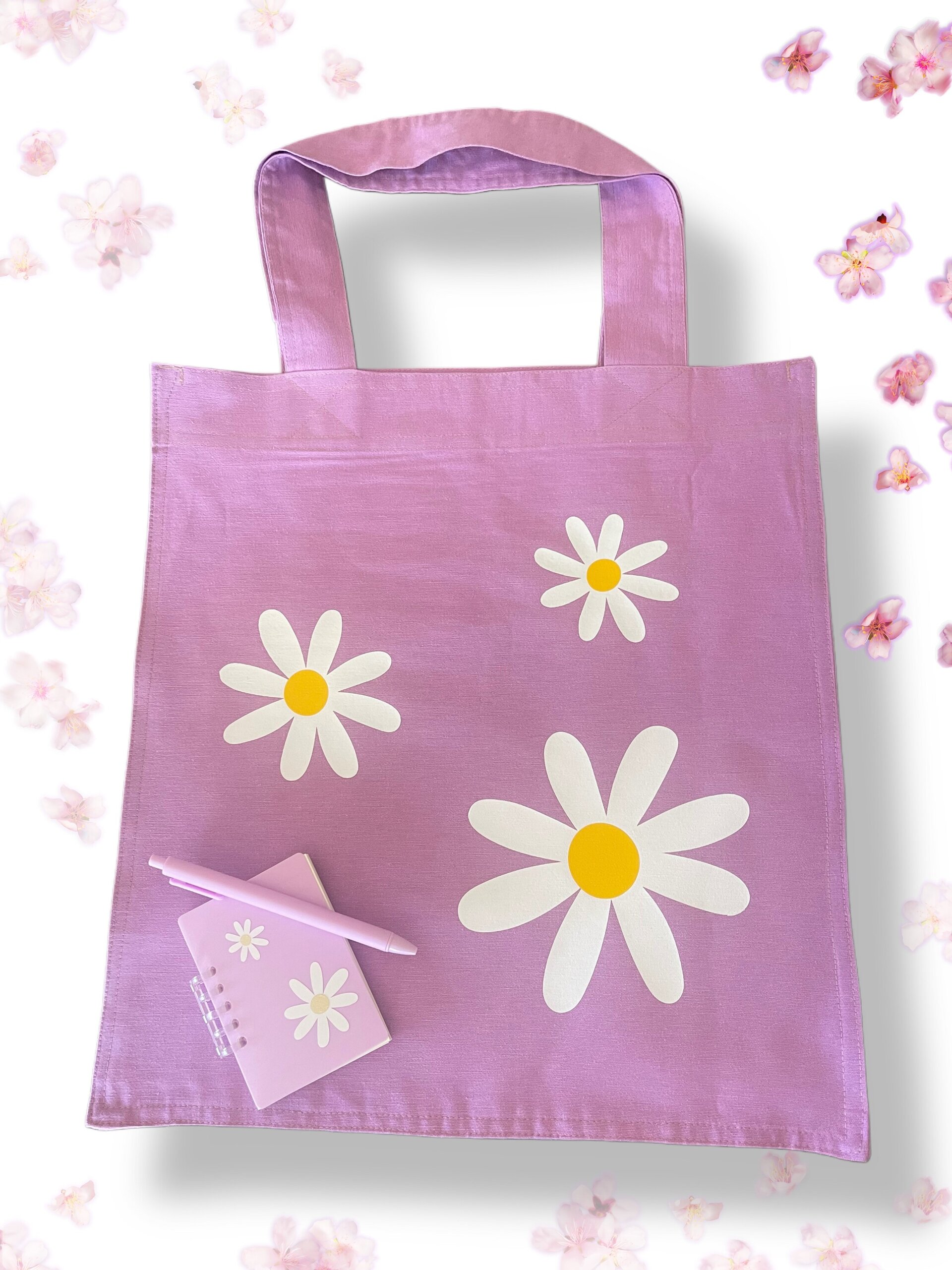 Tote Bag Lila con Margaritas - 2
