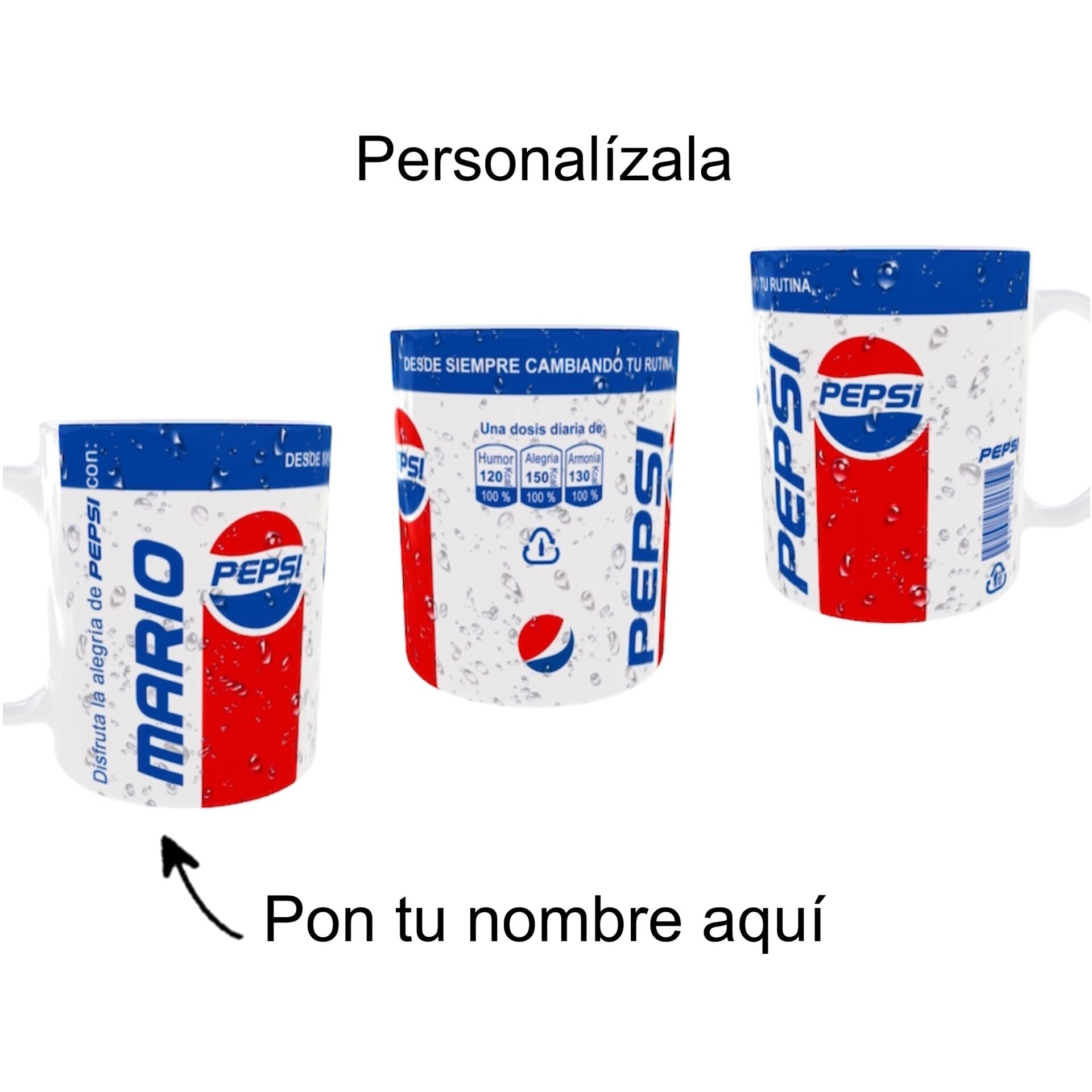 Taza Pepsi light Personalizable - 4